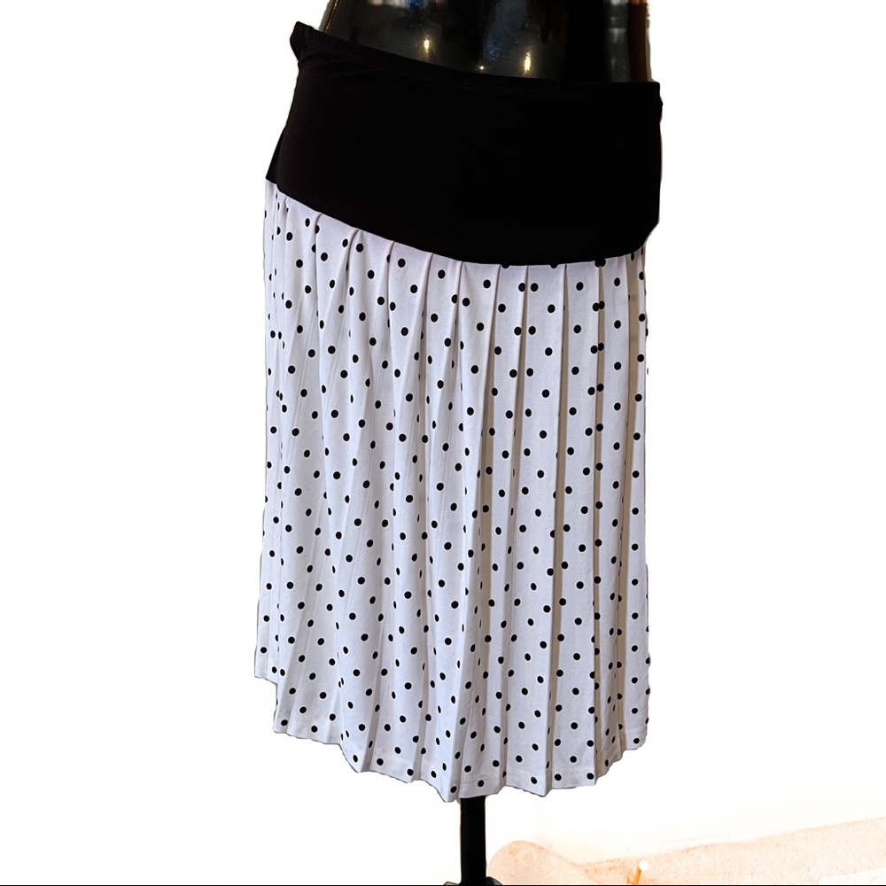 MKM Designs Vintage 90’s  polka dot pleated skirt size Med NWT